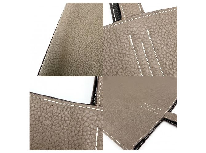 Hermès Borsa Tote Reversibile Hermes Double Sens 45 Marrone - vista 9
