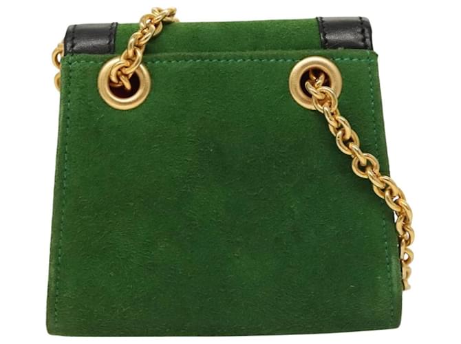 Céline Celine Circle Logo Suede Verde - vista 2