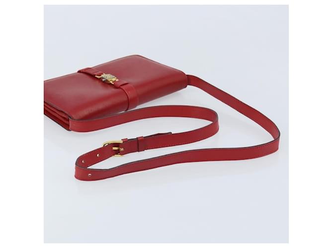 Céline Celine Pelle Vintage Rosso - vista 6