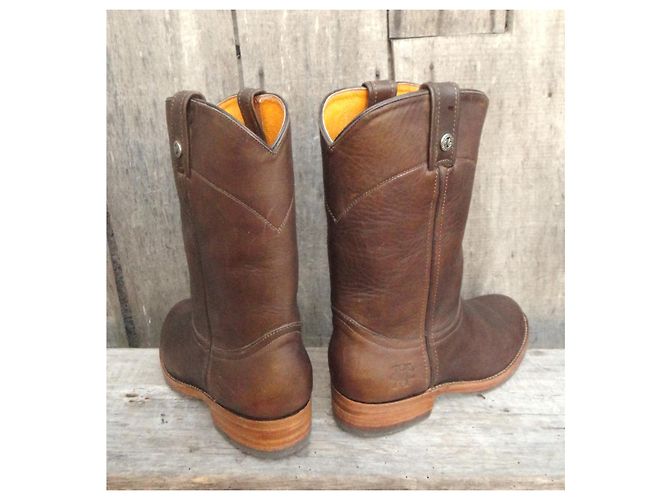 Autre Marque Marlboro Classics Botas Western de cuero marrón Castaño - vista 4