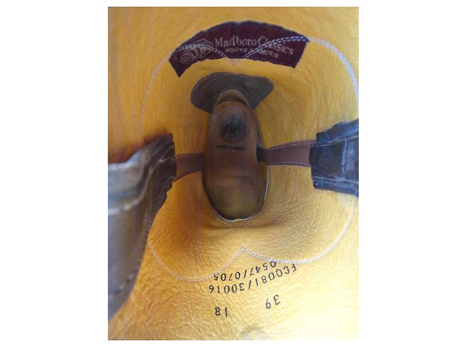 Autre Marque Marlboro Classics Botas Western de cuero marrón Castaño - vista 7
