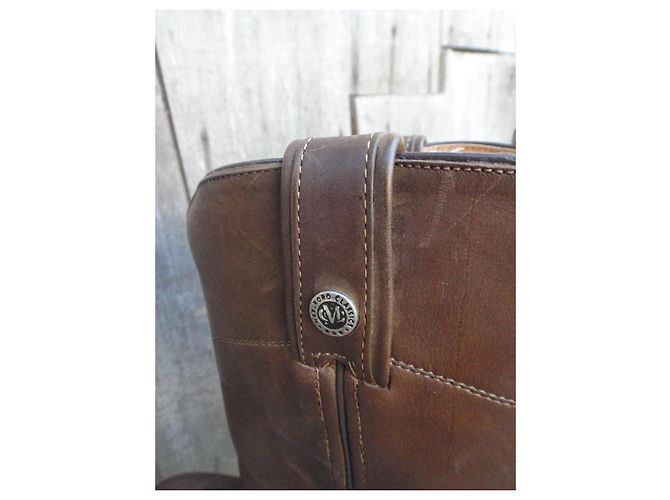 Autre Marque Marlboro Classics Botas Western de cuero marrón Castaño - vista 9