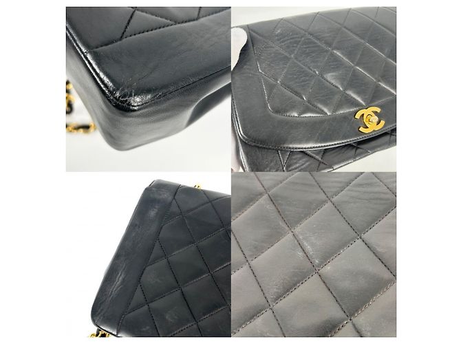 Borsa a Spalla Chanel Matelassé Diana 25 Nero - vista 6