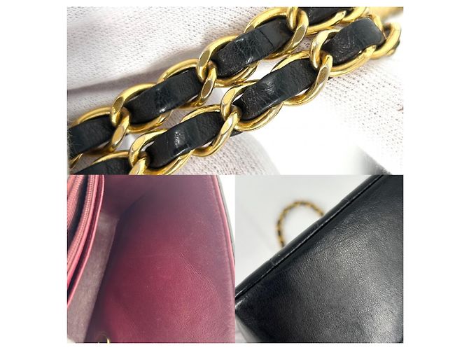 Borsa a Spalla Chanel Matelassé Diana 25 Nero - vista 7