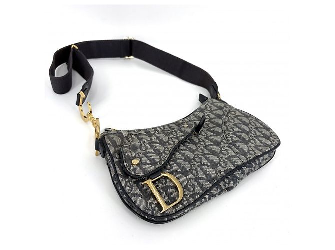 Borsa Saddle Trotter da donna Christian Dior Blu navy - vista 3