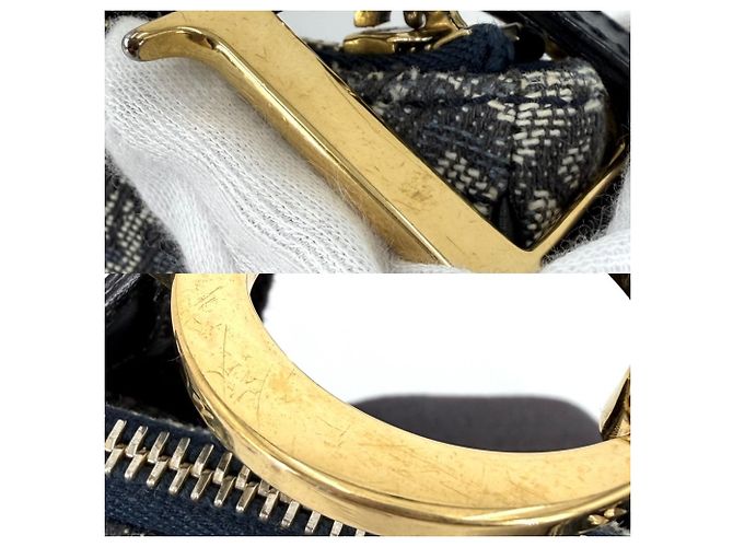Borsa Saddle Trotter da donna Christian Dior Blu navy - vista 8