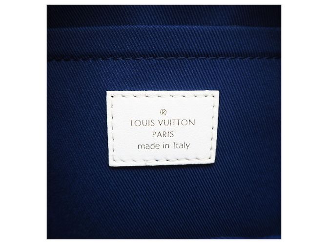 Zaino Louis Vuitton Monogram Jacquard Velvet Palm Springs MINI M46207 Bianco Blu - vista 15