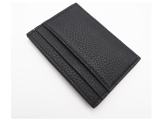 Portacartoline in pelle nera Gucci Nero - vista 2