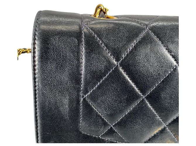 Borsa a tracolla Chanel Diana 22 Single Flap Nero - vista 16