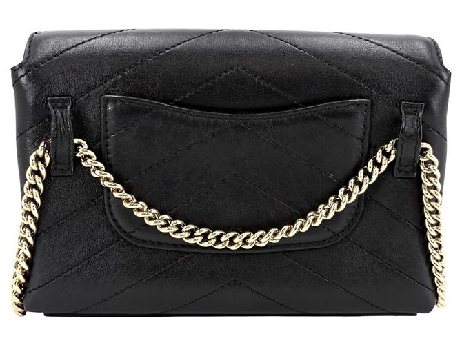 Borsa a tracolla in pelle nera Chanel Nero - vista 2