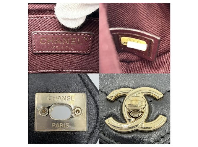 Borsa a tracolla in pelle nera Chanel Nero - vista 5