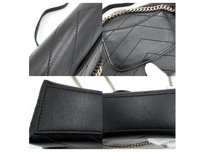 Borsa a tracolla in pelle nera Chanel Nero - vista 6