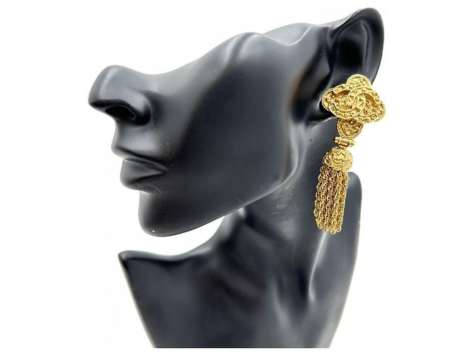 Orecchini Chanel Vintage Gold Clip - vista 2
