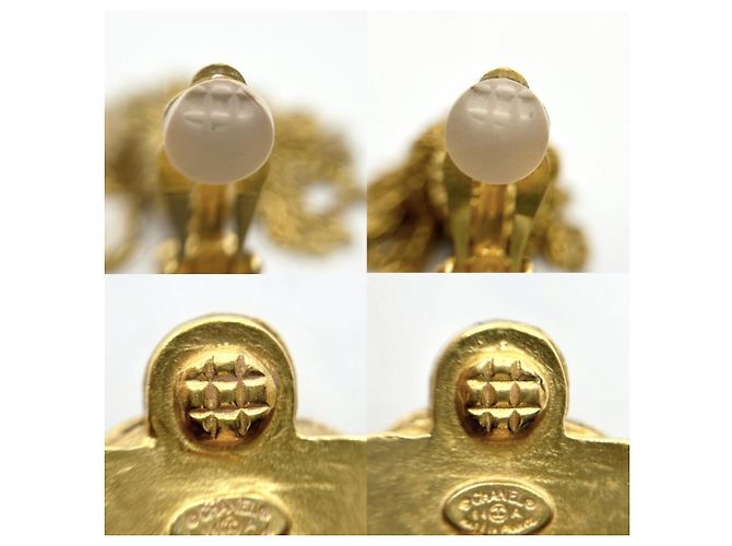 Orecchini Chanel Vintage Gold Clip - vista 4
