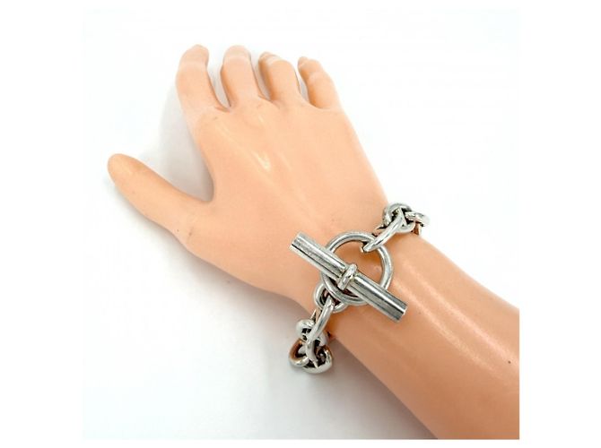 Hermès Bracciale Charm Hermes Chaine d'Ancre MM da Uomo - vista 2