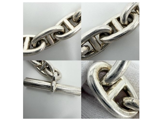 Hermès Bracciale Charm Hermes Chaine d'Ancre MM da Uomo - vista 4