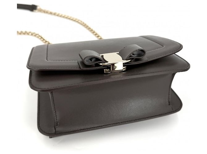 Borsa a tracolla in pelle marrone Salvatore Ferragamo - vista 3