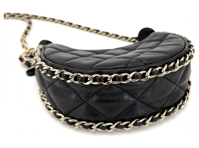 Borsa a tracolla Hobo Small da donna Chanel Nero - vista 3