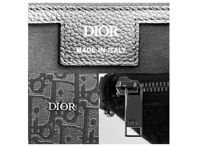 Borsa a tracolla Christian Dior Weekender 25 Oblique Nero - vista 5