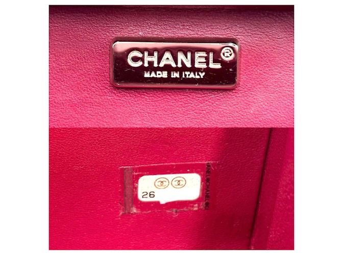 Borsa a tracolla in pelle rossa Chanel Rosso - vista 5