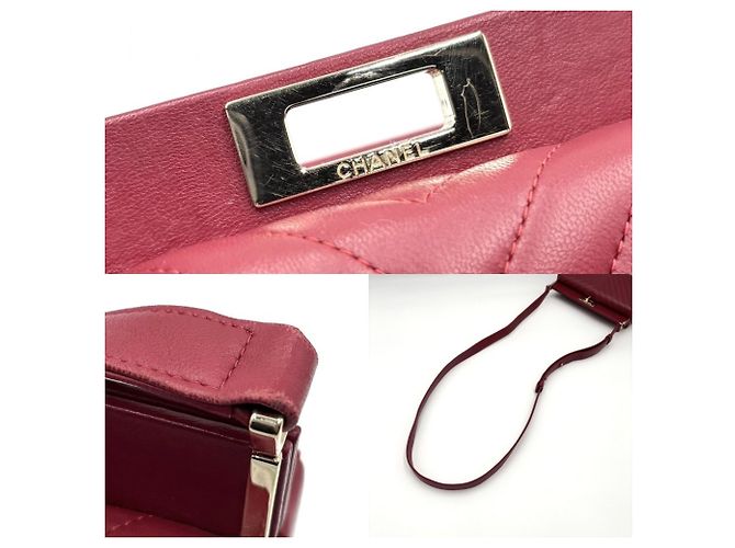 Borsa a tracolla in pelle rossa Chanel Rosso - vista 7