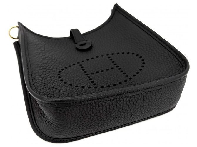 Hermès Borsa a tracolla Hermes Evelyne TPM in pelle nera Nero - vista 3