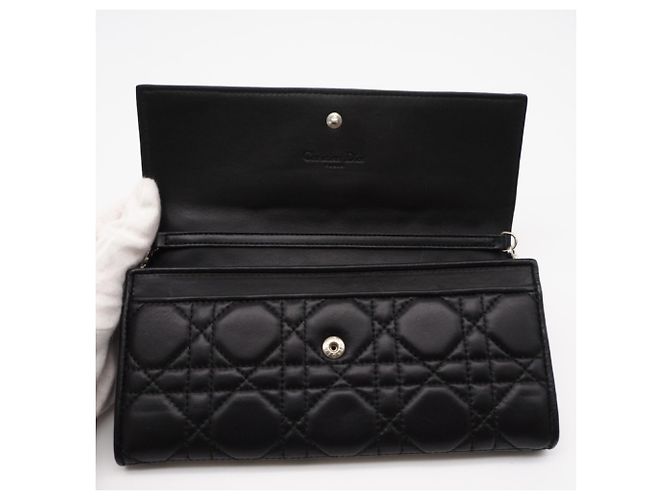 Portafoglio con catena Lady Cannage Christian Dior Nero - vista 9