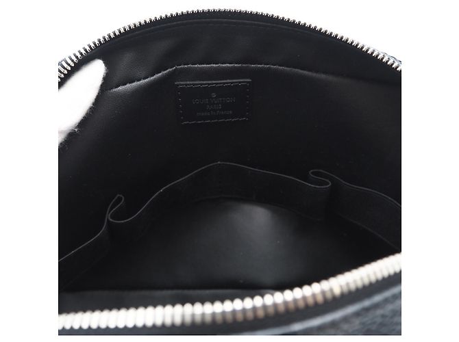 Clutch Louis Vuitton Damier Graphite Marrone Nero - vista 11