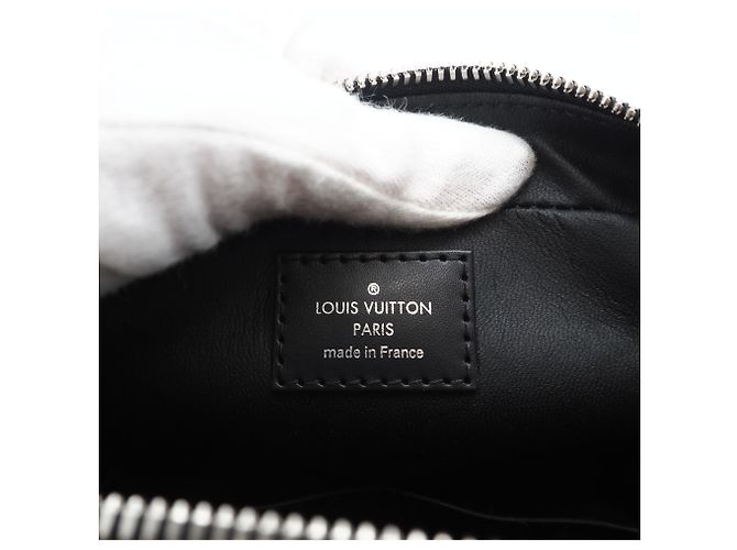 Clutch Louis Vuitton Damier Graphite Marrone Nero - vista 12