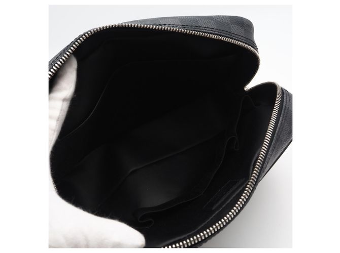 Clutch Louis Vuitton Damier Graphite Marrone Nero - vista 9