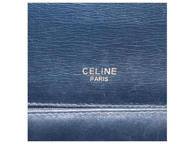 Céline Celine Vintage Leder Marineblau - Ansicht 6