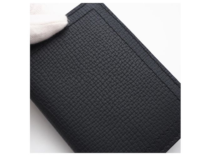 Louis Vuitton Black Calf Leather Business Card Case - view 3