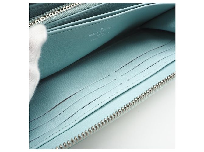 Louis Vuitton Monogram Empreinte Zippy Wallet Blau Gelb - Ansicht 11