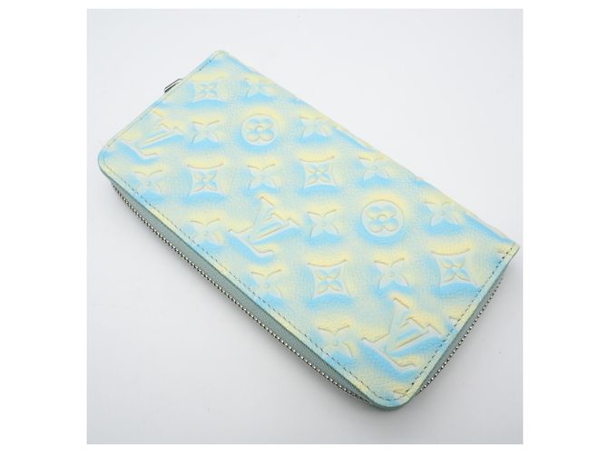 Louis Vuitton Monogram Empreinte Zippy Wallet Blau Gelb - Ansicht 2
