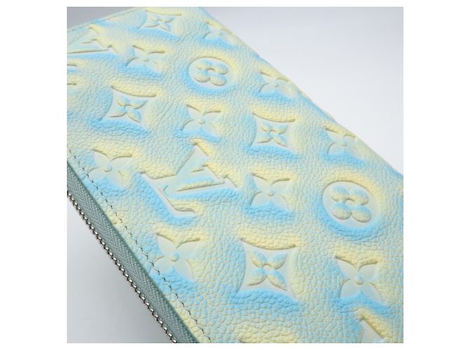 Louis Vuitton Monogram Empreinte Zippy Wallet Blau Gelb - Ansicht 3