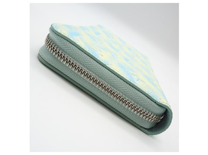 Louis Vuitton Monogram Empreinte Zippy Wallet Blau Gelb - Ansicht 4