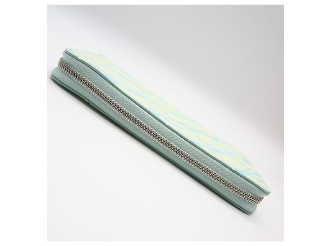 Louis Vuitton Monogram Empreinte Zippy Wallet Blau Gelb - Ansicht 6