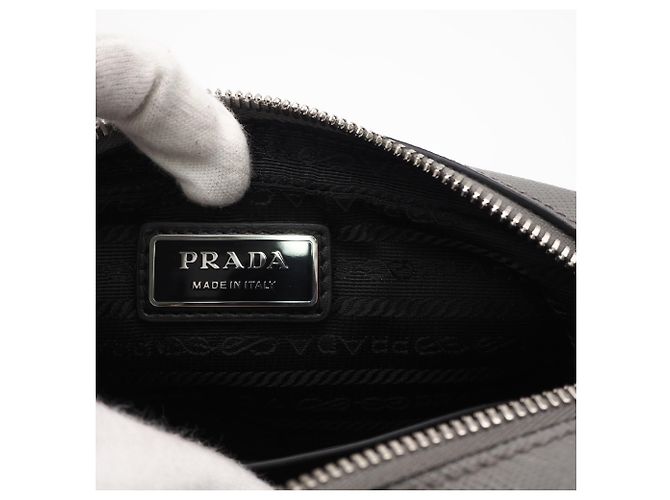 Borsa a tracolla in pelle Saffiano Prada Marrone - vista 13