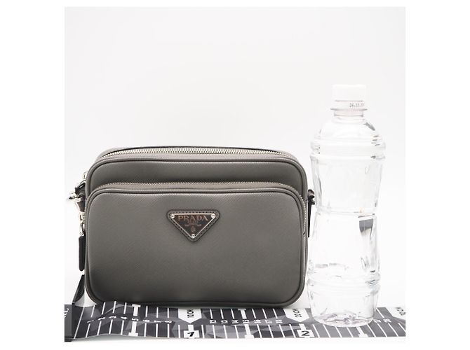 Borsa a tracolla in pelle Saffiano Prada Marrone - vista 3