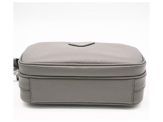 Borsa a tracolla in pelle Saffiano Prada Marrone - vista 7