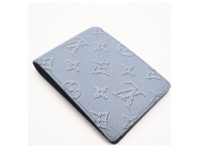 Louis Vuitton Monogram Heritage Canvas Bi-fold Wallet Blue - view 2