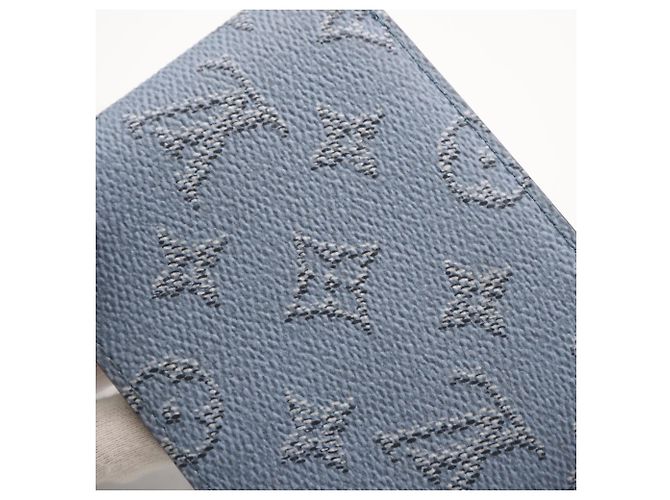 Louis Vuitton Monogram Heritage Canvas Bi-fold Wallet Blue - view 3