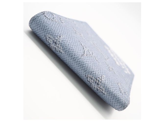 Louis Vuitton Monogram Heritage Canvas Bi-fold Wallet Blue - view 6