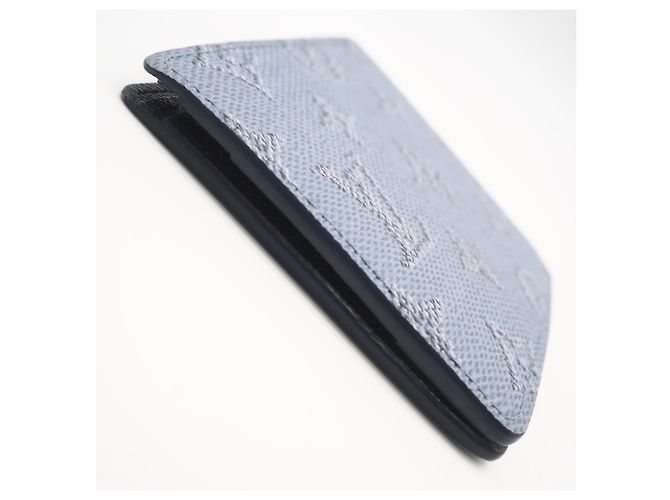 Louis Vuitton Monogram Heritage Canvas Bi-fold Wallet Blue - view 7