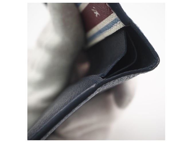 Louis Vuitton Monogram Heritage Canvas Bi-fold Wallet Blue - view 9
