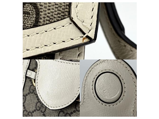 Mini pochette Horsebit 1955 da donna Gucci Bianco Beige - vista 7