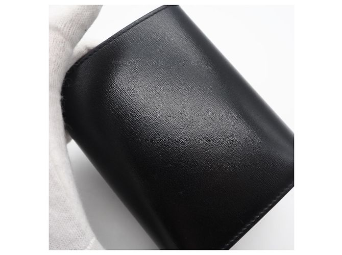 Céline Celine Calfskin Small Flap Wallet Black - view 3