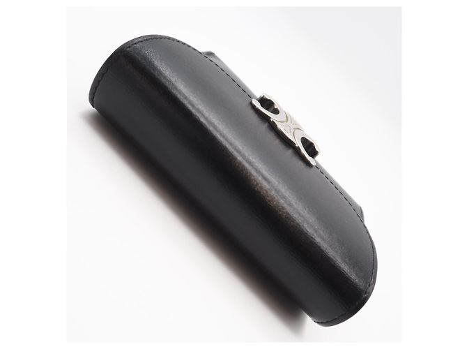 Céline Celine Calfskin Small Flap Wallet Black - view 4
