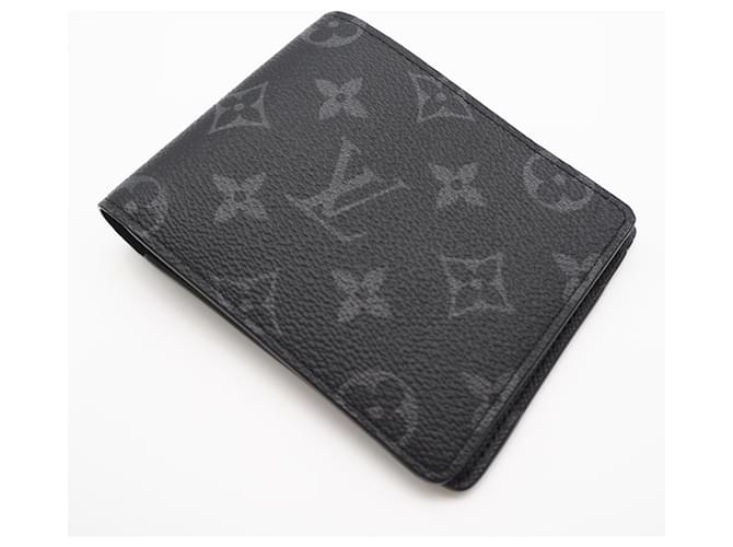Louis Vuitton Monogram Eclipse Portefeuille Slender Bi-fold Wallet Brown Black - view 2
