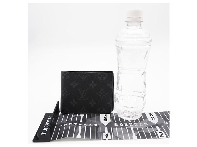 Louis Vuitton Monogram Eclipse Portefeuille Slender Bi-fold Wallet Brown Black - view 3
